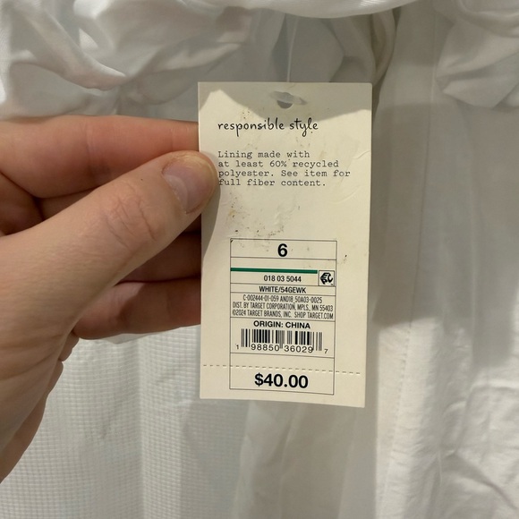 A New Day White Off-Shoulder Mini Dress - Picture 3 of 5